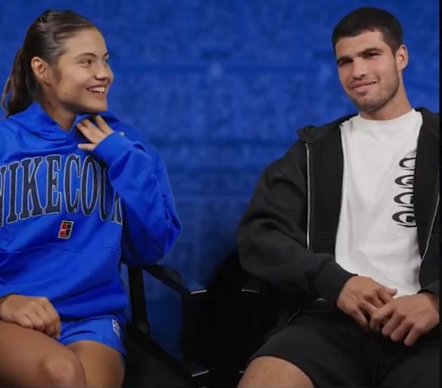 Raducanu, 22, and Alcaraz, 22, have been close since their teenage years on tour