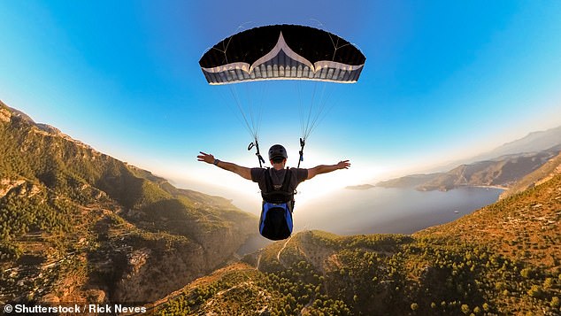 Paragliding is an aerial sport that involves jumping from a clifftop with a parachute attached