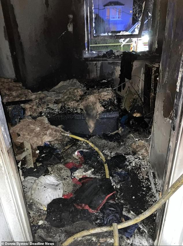 A family were left devastated after their home went up in flames because of a phone charger that was left plugged in beside the bed. Donna Symes has warned others to make sure their electronics chargers are unplugged and not overheating following the horrific fire at her home in Glasgow