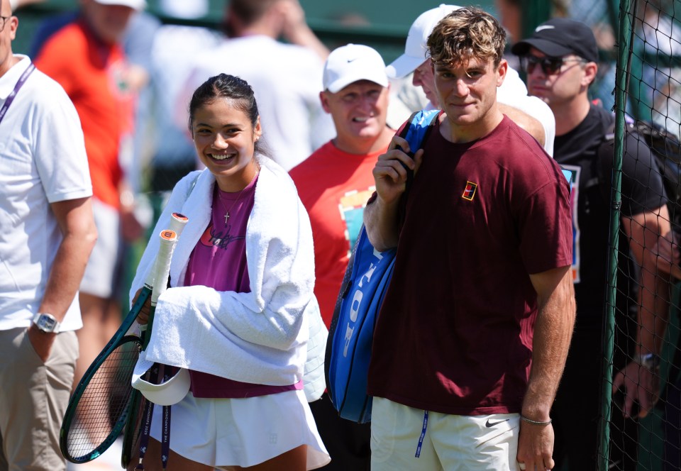 Emma Raducanu and Jack Draper at Wimbledon.