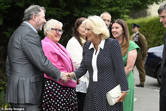 Queen Camilla officially opens Ratho Library in Newbridge celebrating a partnership with Edinburgh International Book Festival and Edinburgh City Libraries as part of her trip to Scotland for Holyrood Week