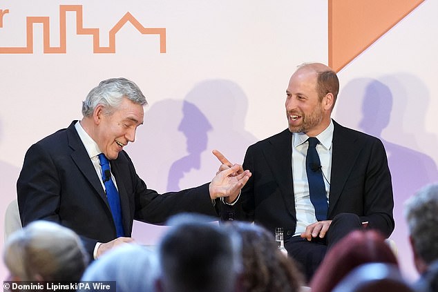 Appearing on a panel together, William appeared to laugh and joke with the former PM