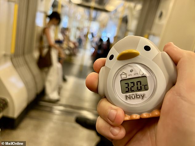 On our final journey on the 'sub-surface' air-conditioned Circle line, the temperature dropped to a relatively agreeable 32C - still too hot, experts say, to be bearable for too long