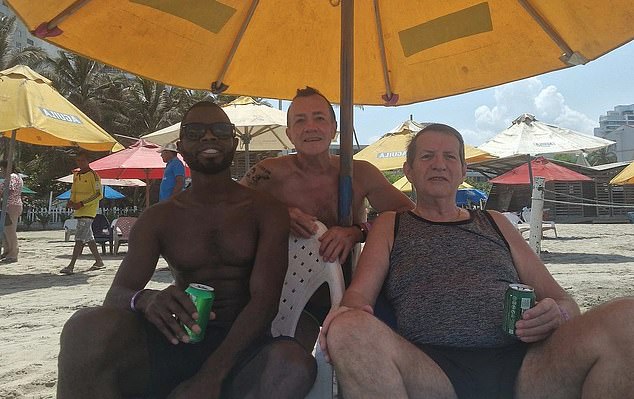 Mosquera (left) is pictured alongside Albert Alfonso (centre) and Paul Longworth (right)