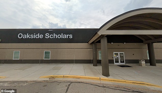 Sanroman, who taught at Oakside Prep Academy (pictured) about 30 miles outside Detroit, was busted after telling a co-worker who reported her to authorities, prosecutors said
