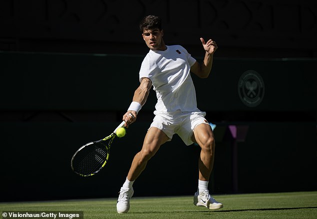 The 2025 Wimbledon tournament started on Monday, with the anti-SUV campaigners issuing their open letter on Wednesday. Pictured: Defending Men's Champion Carlos Alcaraz on Monday