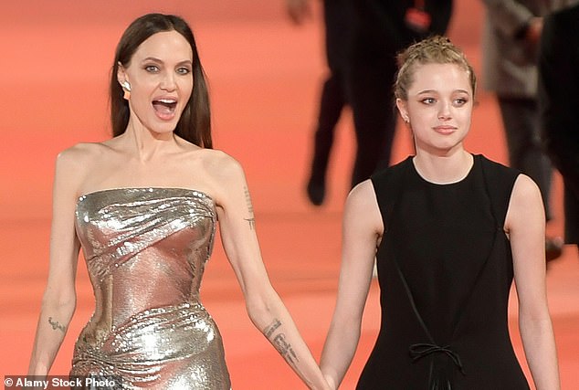 Earlier this month, Shiloh dropped a major hint that she is following her mother into the arts and into humanitarian work as well; pictured October 2021 in Rome