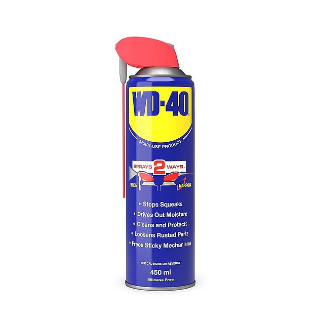 Lubricant like WD-40 can also be sprayed on windowsills to make it trickier for thieves to break in (file image)