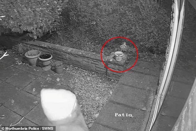A Blyth homeowner had left a bucket of water attached to a thin string of fishing wire in his back garden