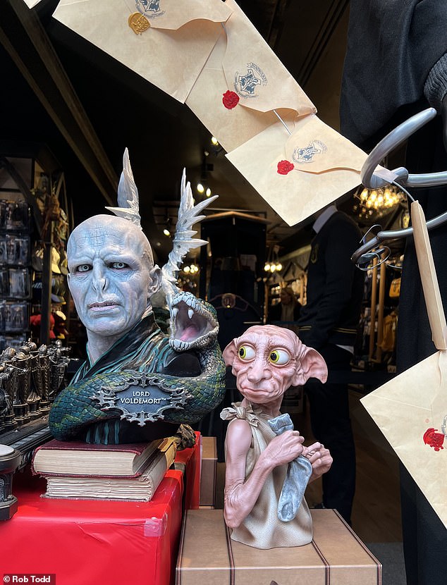 Harry Potter products on sale at one of the Harry Potter shops in London's West End