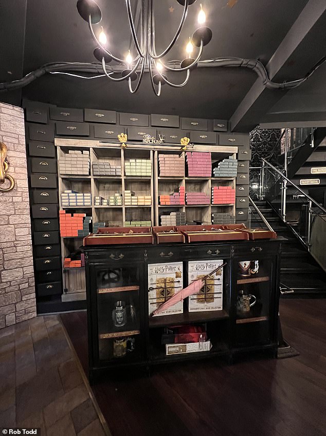 Harry Potter products on sale at one of the Harry Potter shops in London's West End