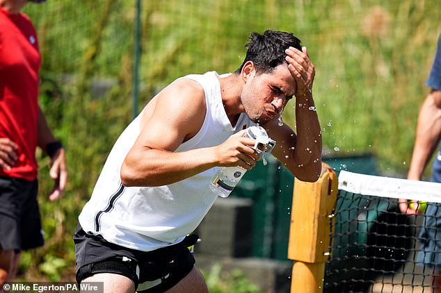 Rumours have also swirled around Ms Raducanu's friendship with defending Wimbledon champion Carlos Alcaraz (pictured) ¿ with the pair due to play mixed doubles together at the US Open next month