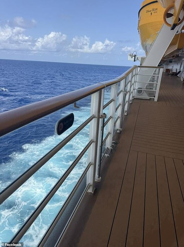Deck four includes a jogging track and is lined with railing that extend 42.5 inches from the floor with plexiglass in front of them