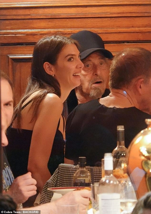 Pacino was seen chatting animatedly with Di Terlizzi — a freelance journalist for NBC News — while dining with a larger party