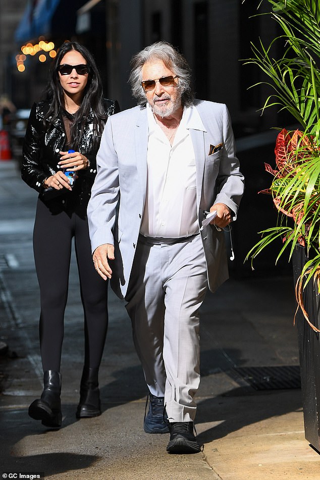 The cozy display comes just over two years after Pacino welcomed his fourth child, two-year-old son Roman, with his ex-girlfriend Noor Alfallah. He confirmed that they were no longer dating in October 2024; seen in August 2023 in NYC