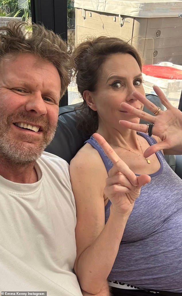 Emma welcomed a daughter Etta-Blue in 2023 following ten years of struggling to fall pregnant with her husband Pete Skywalker (pictured). She is also mum to sons Tyde, 22, and Evan, 20, from a former marriage