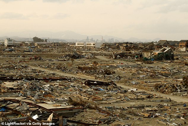 Yuriage district that was devastated by the earthquake and tsunami that hit northeastern Japan on March 11, 2011