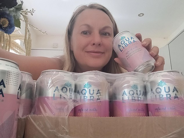 Erica got excited and bulk bought 100 cans of the raspberry and blood orange flavour Aqua Libra from Amazon