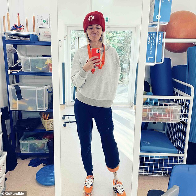 Ms de Lagarde lost her right arm and leg after being crushed by the tube