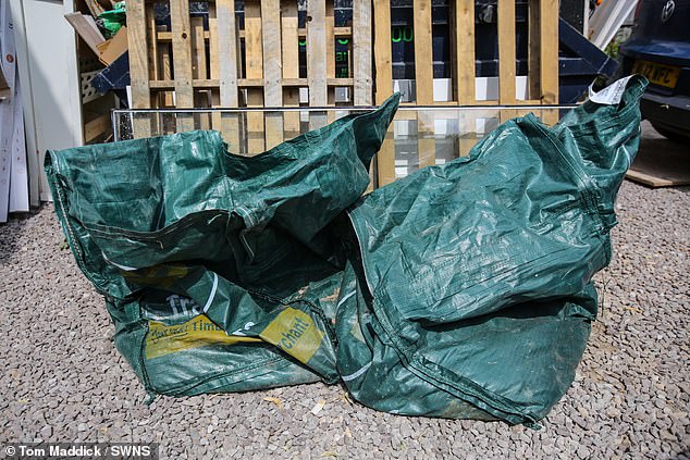 Mr Brown said: 'I put the empty sacks on a grass verge just outside the front of the house. They were there for three days before I got fined'