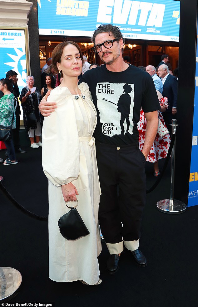 Pascal kept it casual as he stepped out in a The Cure t-shirt reading 'Boys Don't Cry' with turned up trousers and leather loafers