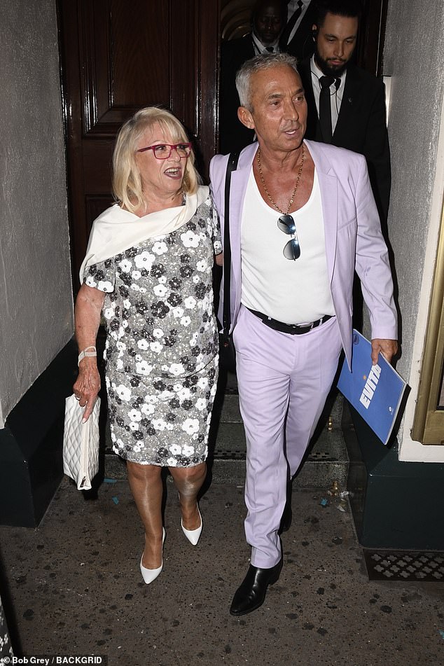 Bruno Tonioli was in good spirits as he exited with Eileen Page
