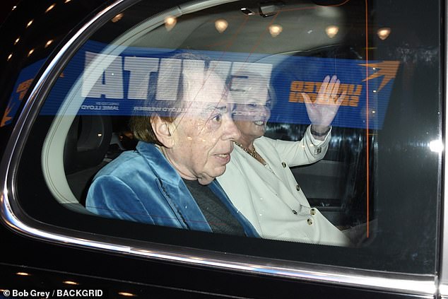 Andrew Lloyd Webber was spotted leaving the event