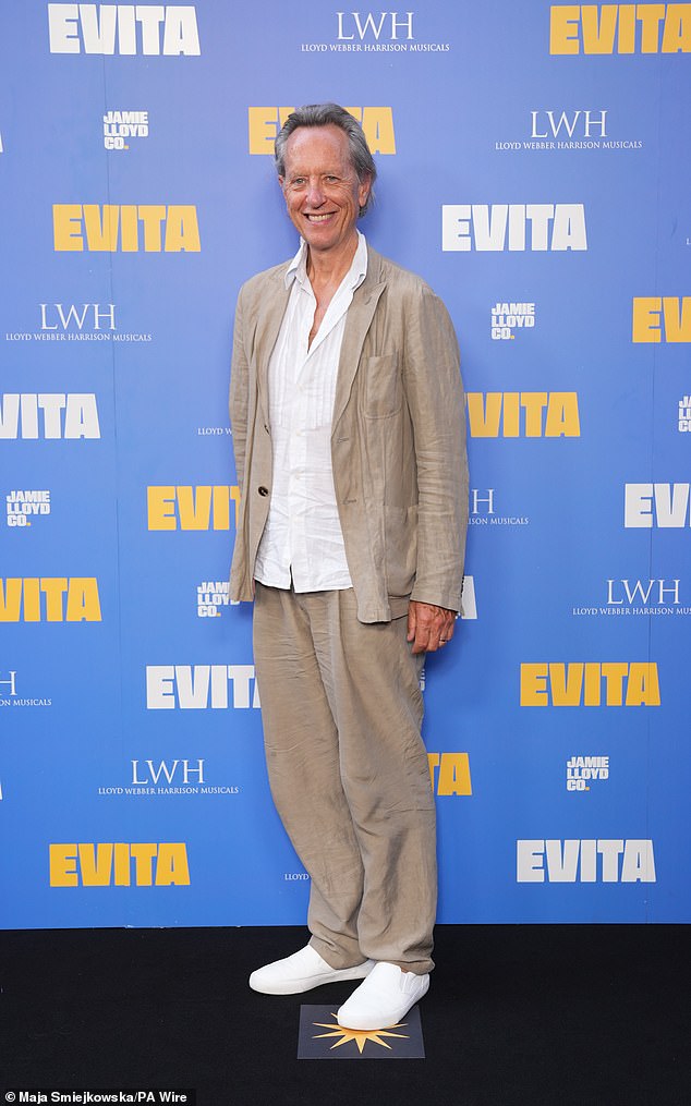 Richard E Grant was among the stars to join for the press night