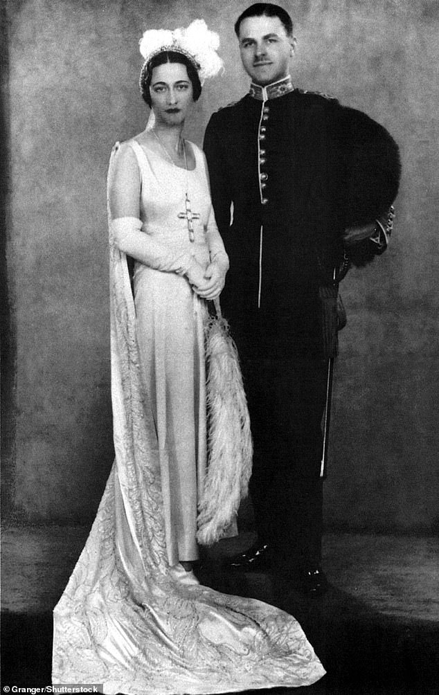 Bessie Wallis Warfield. Wedding Portrait With Her Second Husband, Ernest Simpson in 1928
