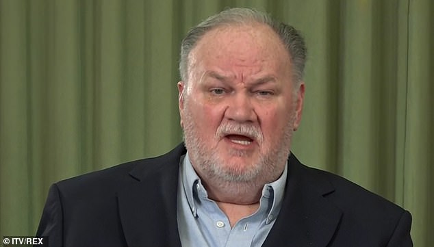 Journalist and royal biographer Sally Bedell Smith also claimed that Meghan's estranged father Thomas Markle was 'frightened of coming to the wedding' in May 2018 in a post on her Substack channel 'Royal Extras' that was published last week