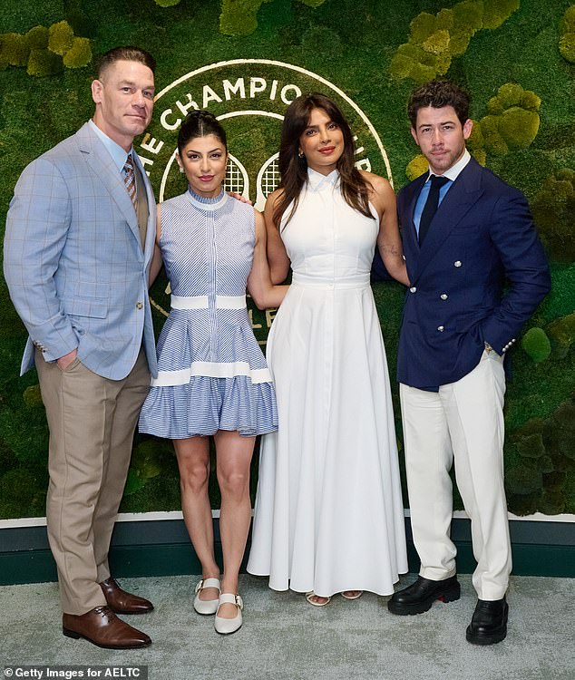 The pair were joined by former WWE superstar John Cena and his wife Shay Shariatzadeh