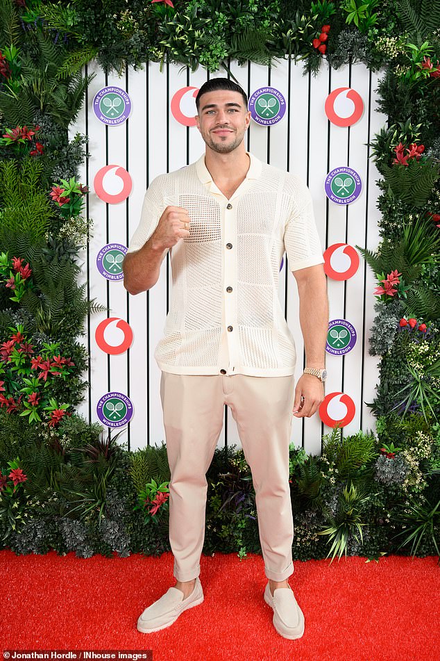 Love Island's Tommy Fury was flying solo after his partner Molly-Mae Hague attended the tournament the day before