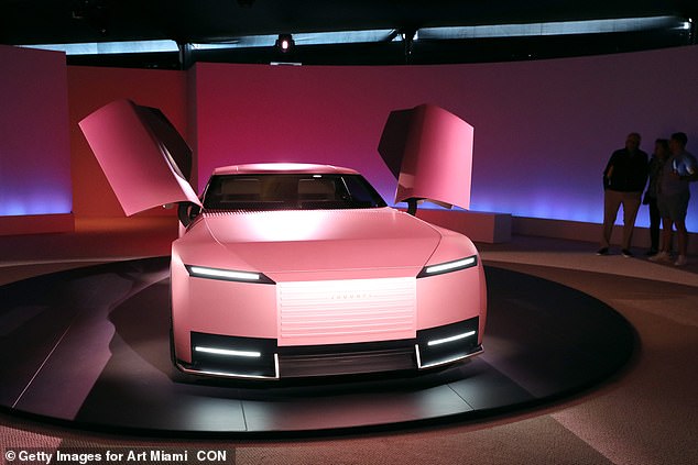 Pictured is the new Jaguar Type 00 after it was revealed in December at an event in Miami