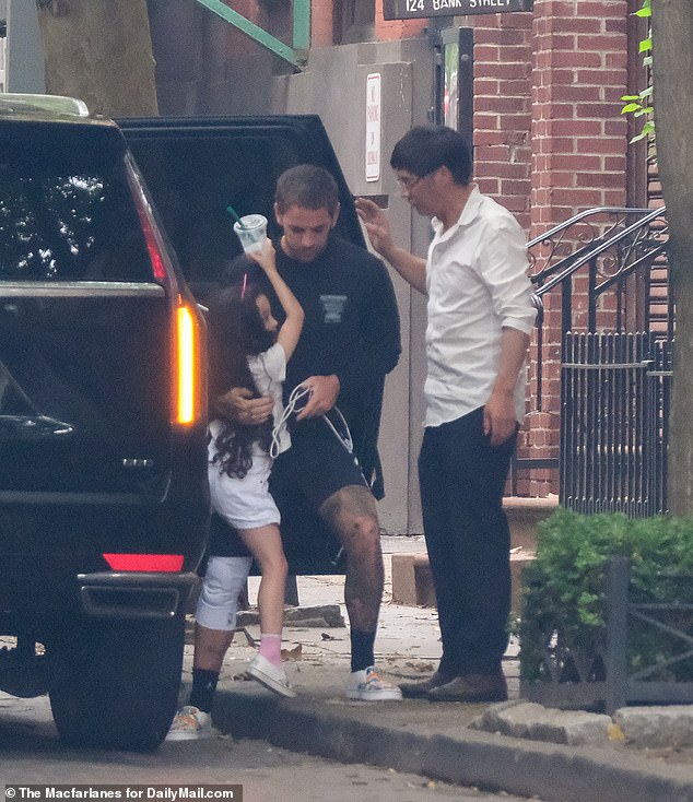 Ventura, who was eight months pregnant when she took the stand during Diddy's trial, is now focusing on her family and trying to move forward. Pictured are who husband and children in New York this morning