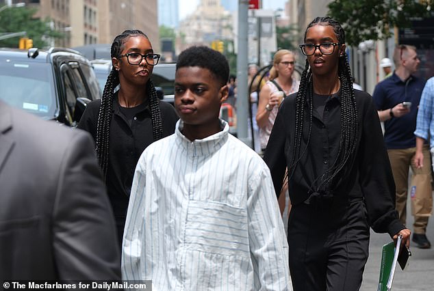 Diddy is due back in court at 5pm to hear if he can go free on bail, after spending almost a year in Brooklyn's hellish Metropolitan Detention Center. His family is seen returning to court