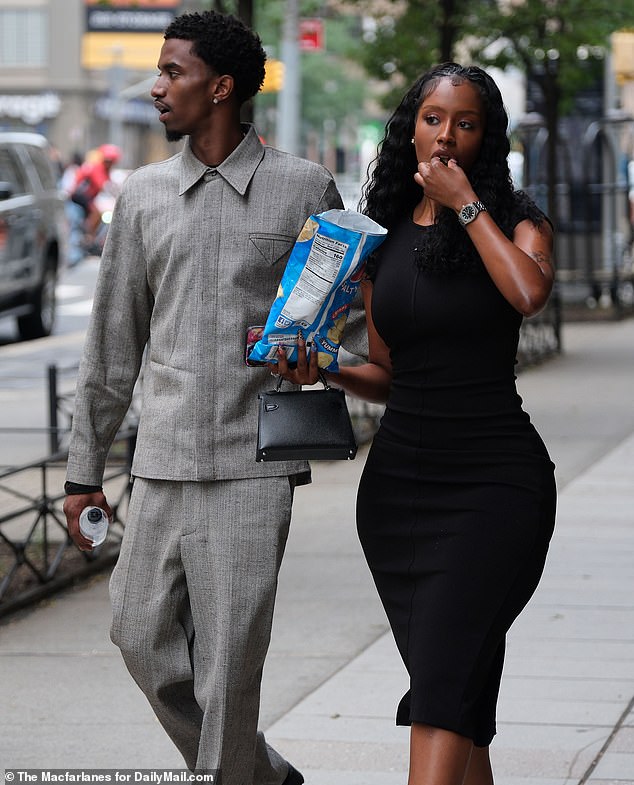The defense wants Diddy released on a $1 million bond. Pictured are Diddy's loved ones heading back to court after this morning's verdict