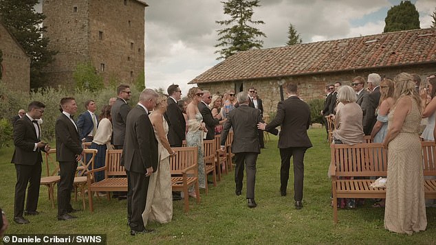 The wedding was attended by just over 100 guests, who traveled to Italy to celebrate the couple's special day