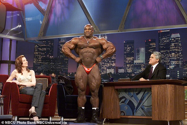 Coleman pictured on The Tonight Show with Jay Leno (right) back in 2001