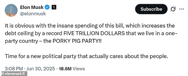Elon Musk has been slamming Trump's 'Big Beautiful Bill' on X