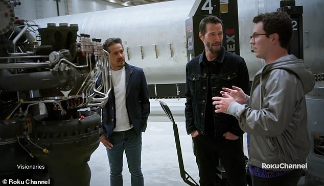 Last March, the Ballerina producer-star and his fellow ARCH Motorcycle co-founder Gard Hollinger (L) executive produced and co-hosted the innovative docuseries Visionaries for the Roku Channel