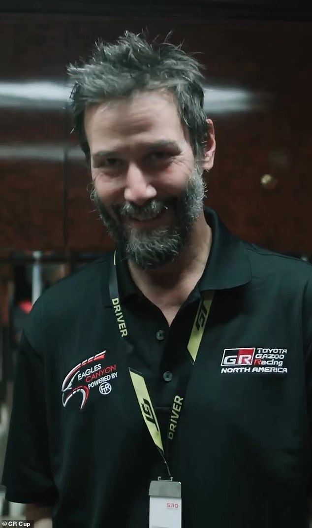 Keanu told Formula1.com on Wednesday: 'Our goal with the docuseries is to bring audiences into the heart of this journey and showcase what it takes to participate in one of the most exclusive sports arenas in the world' (pictured October 5)
