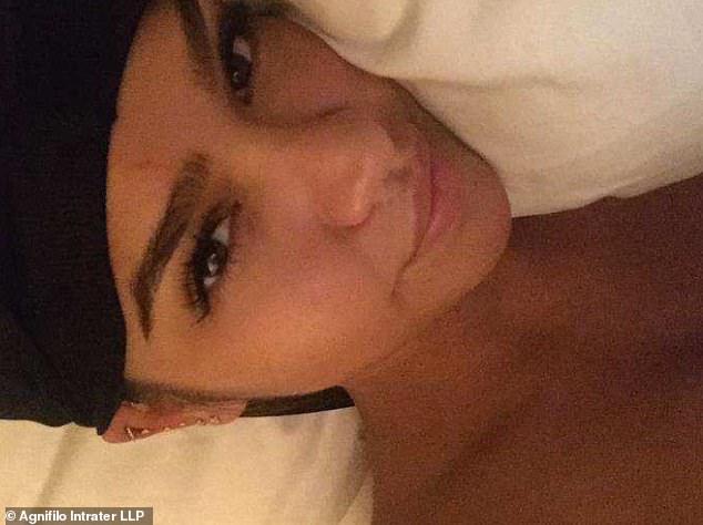 Jurors were presented with a series of text messages between Cassie Ventura and her longtime stylist Deonte Nash that were sent just after 4am on March 19, 2016. In the exchange, Cassie sent her a stylist a selfie, which appeared to be taken in bed, captioned: 'Look at my Durga gra!'