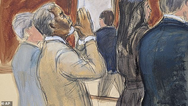 In this courtroom sketch, Sean 'Diddy' Combs reacts to his verdict on July 2
