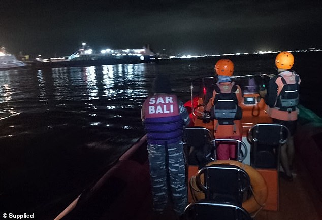 Emergency responders could be seen speeding towards the vessel in the middle of the night
