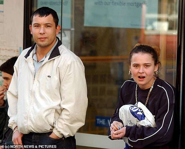 Cheryl claimed her elder sister, Gillian, allegedly turned to drugs aged 15. Her brother Andrew Tweedy, was found living in a tent on the streets in 2021 (pictured leaving Newcastle Magistrates Court in 2003)