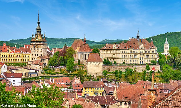 Pictured: Sighisoara old town, Transylvania, Romania