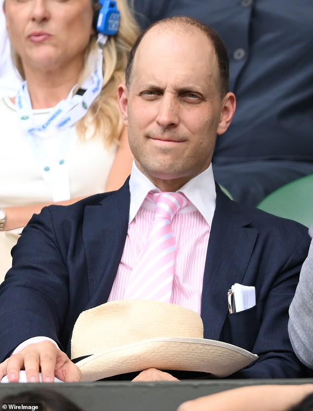 The son of Prince and Princess Michael of Kent, Frederick, decided to take his hat off when observing the match