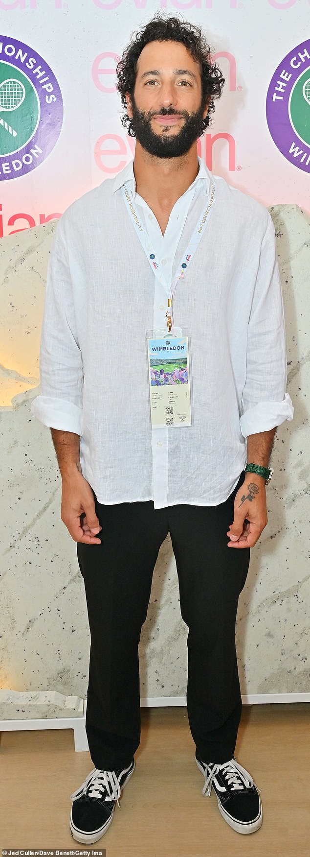 Formula One driver Daniel Ricciardo overlooked a pair of smart shoes in favour of 'Old Skool' Vans trainers