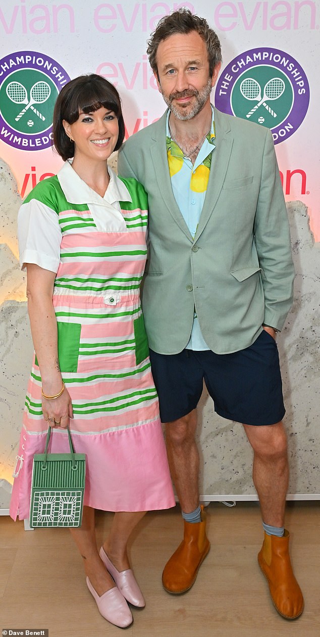 Pictured: Dawn O'Porter and Chris O'Dowd at the Evian 'Mountain Of Youth' VIP Suite at Wimbledon 2025