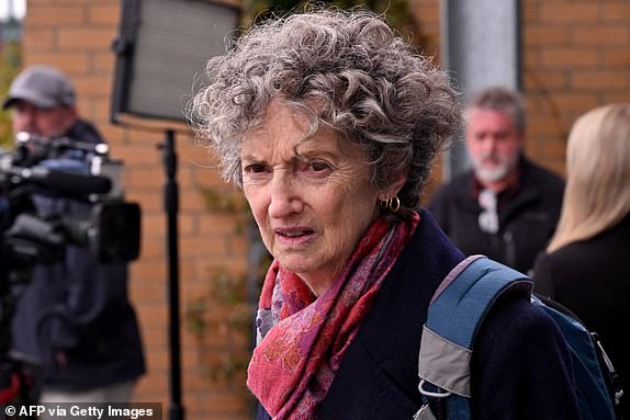 Crown Prosecutor Nanette Rogers leaves the Latrobe Valley Magistrates' Court in Morwell on July 2, 2025. Jury members retired on June 30 to decide the fate of an Australian woman accused of murdering three members of her husband's family with a toxic mushroom-laced beef Wellington lunch. Jurors began deliberating their verdict on 50-year-old home cook Erin Patterson after a nine-week trial. (Photo by William WEST / AFP) (Photo by WILLIAM WEST/AFP via Getty Images)